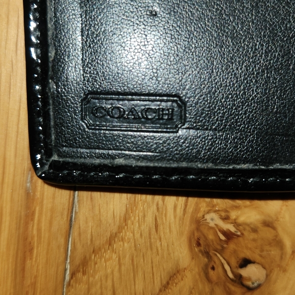 VINTAGE Coach signature black ID & checkbook Holder wallet 😍 😘 🦋 - Picture 4 of 8